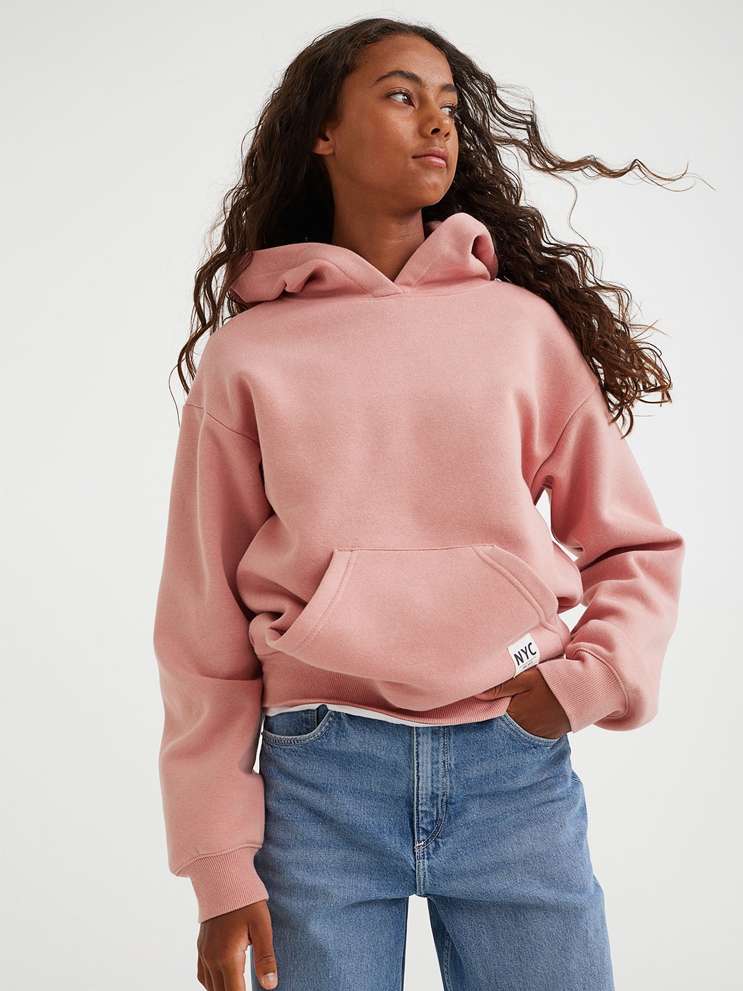 

H&M Girls Oversized Hoodie, Pink