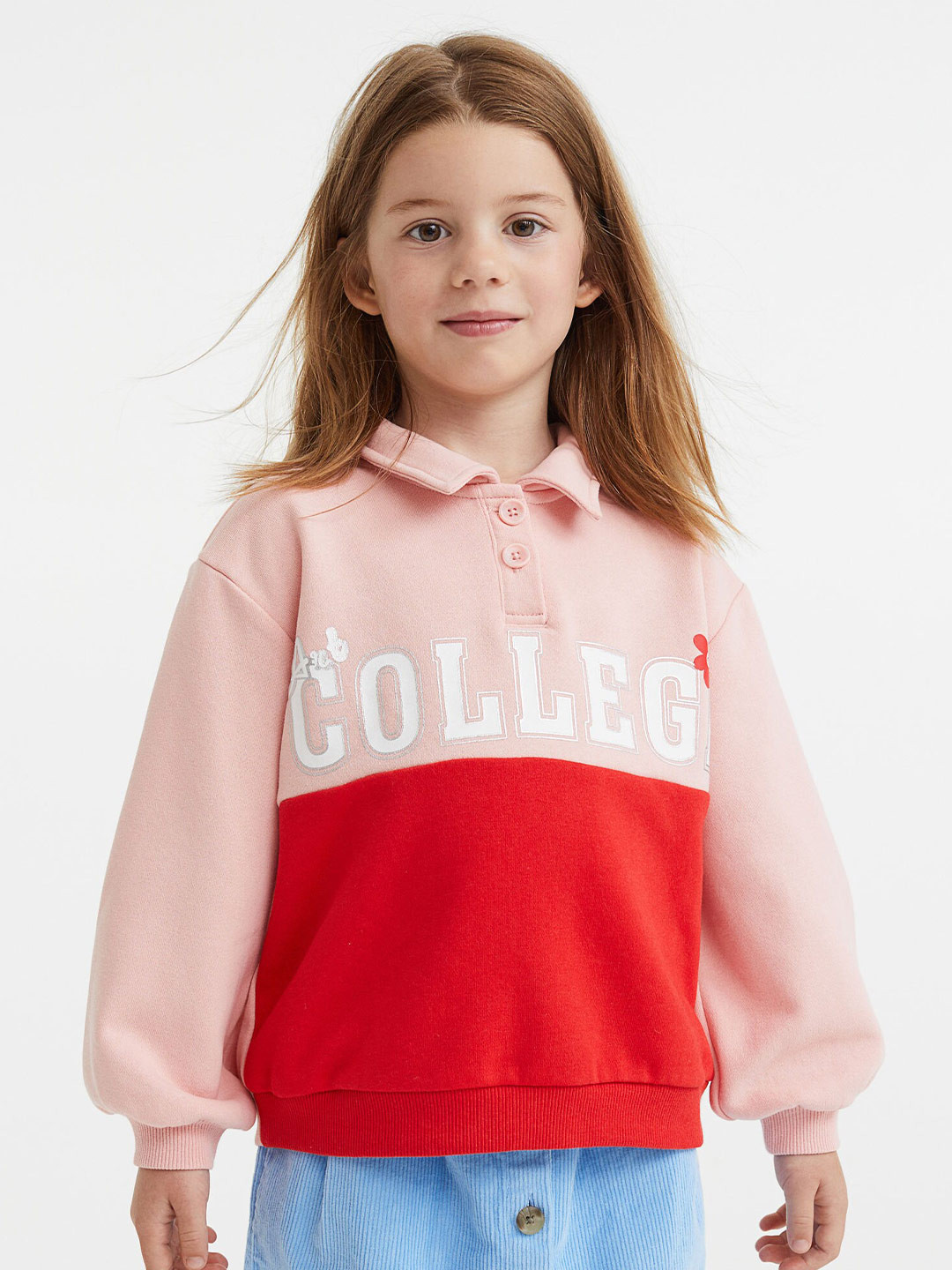 

H&M Girls Oversized Sweatshirt, Pink