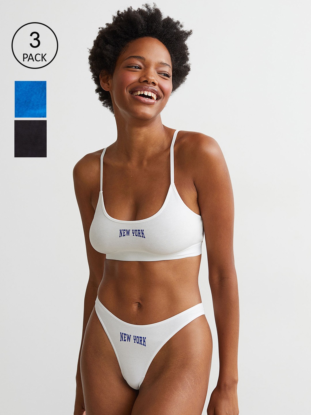 

H&M Women 5-pack cotton thong briefs, Black