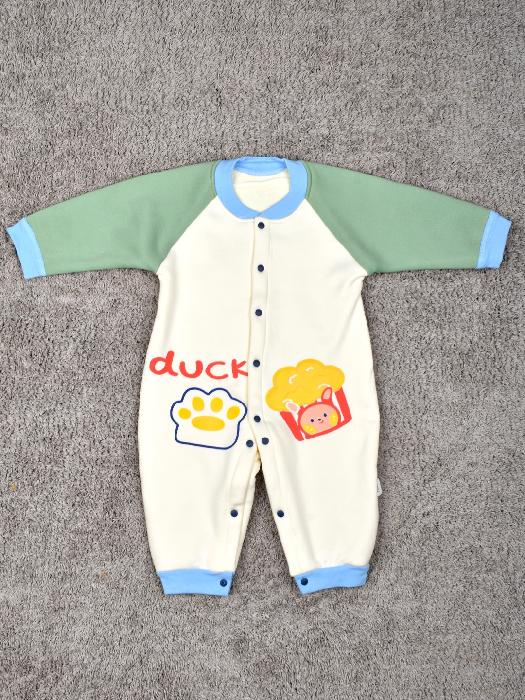 

Moms Home Infants Green Infants Printed Pure Cotton Rompers