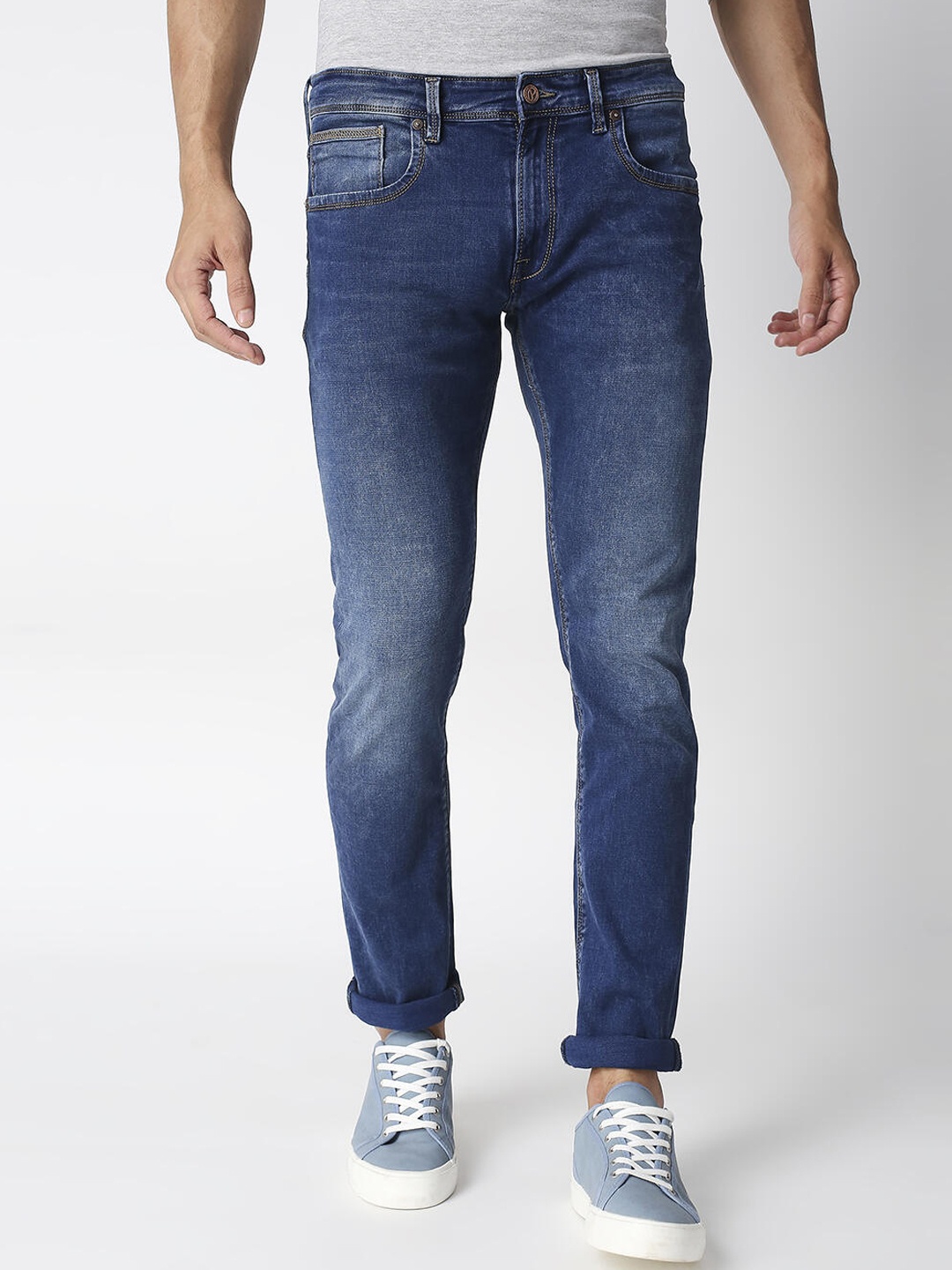 

Pepe Jeans Men Blue Slim Fit Clean Look Light Fade Stretchable Jeans