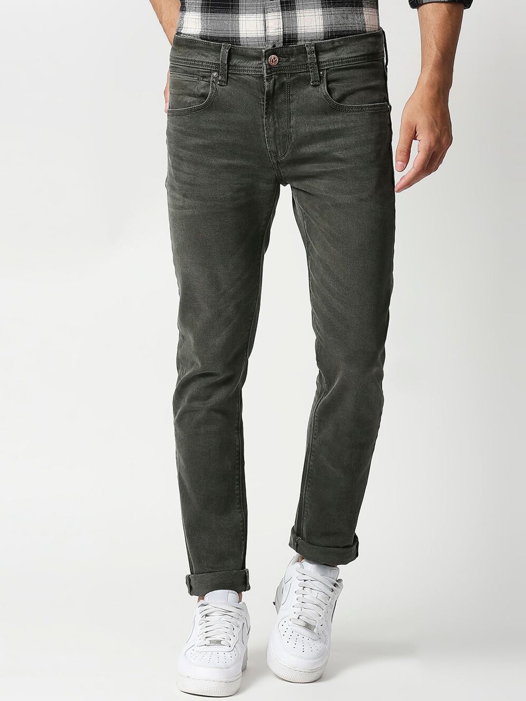 

Pepe Jeans Men Green Tapered Fit Low-Rise Light Fade Stretchable Jeans