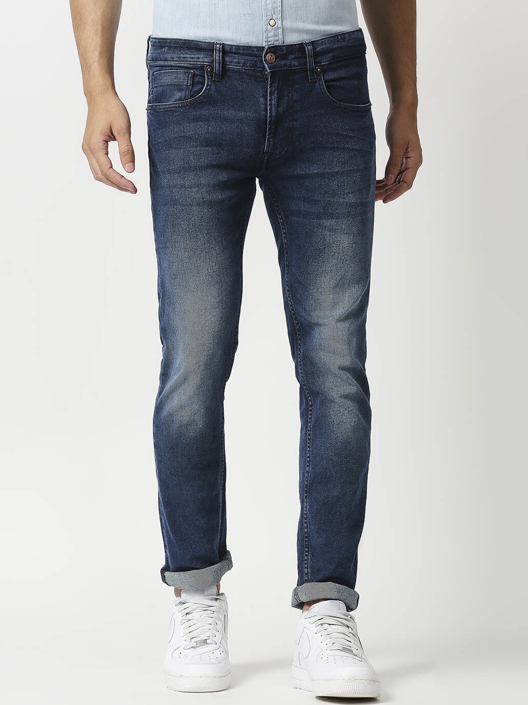 

Pepe Jeans Men Blue Slim Fit Heavy Fade Stretchable Jeans