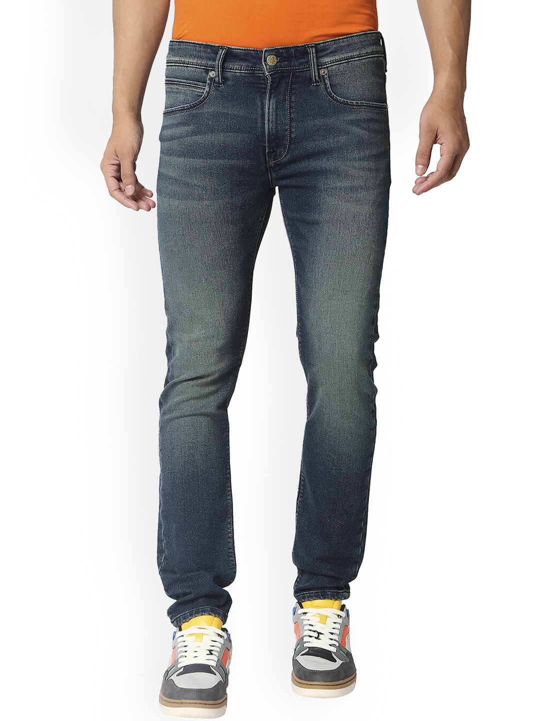 

Pepe Jeans Men Blue Regular Fit Clean Look Heavy Fade Stretchable Jeans