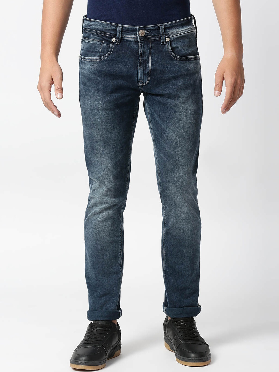 

Pepe Jeans Men Blue Slim Fit Heavy Fade Stretchable Jeans