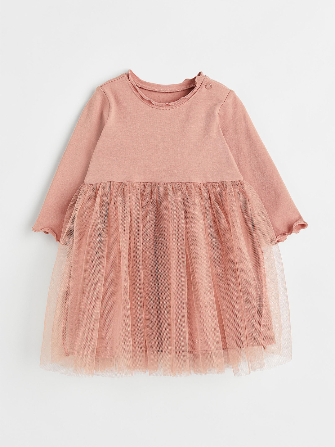 

H&M Girls Tulle-Skirt Jersey Dress, Pink
