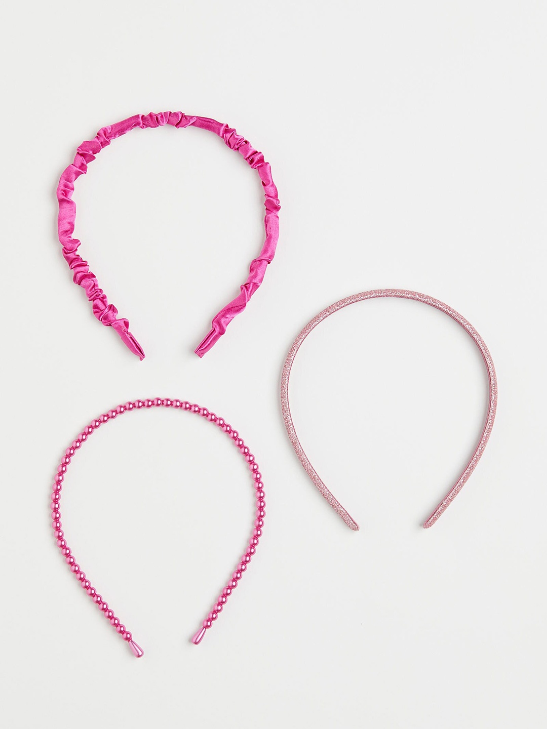 

H&M Girls 3 Pack Alice Bands, Pink