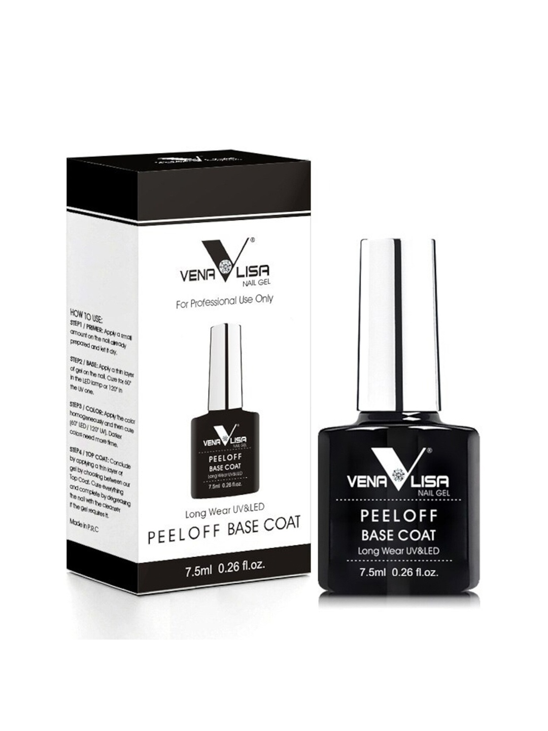 

VENALISA UV Gel Polish Soak Off Rubber Base Coat Color 7.5ml, Multi