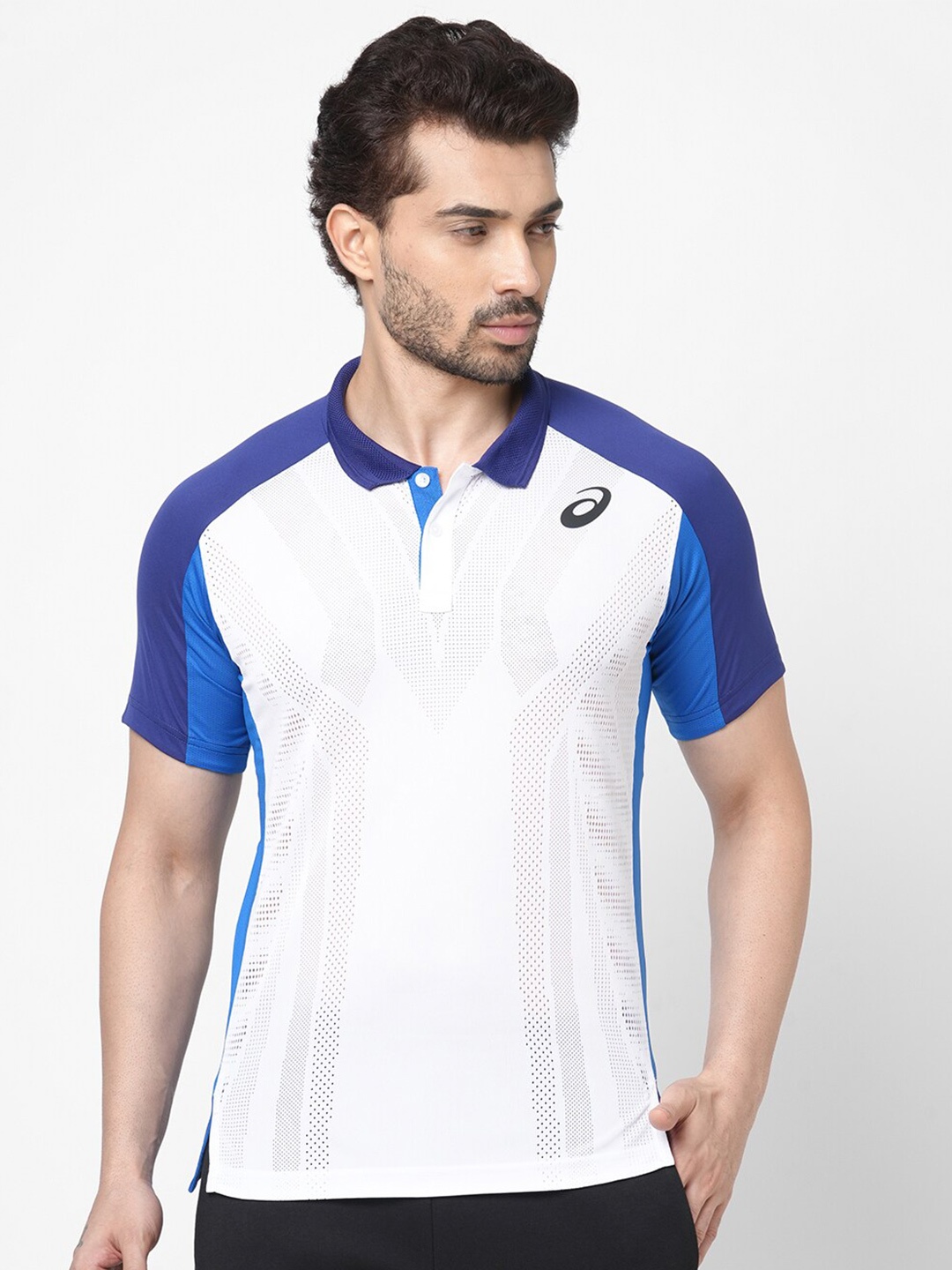 

ASICS Match Men Colourblocked Actibreeze Polo T-Shirt, White