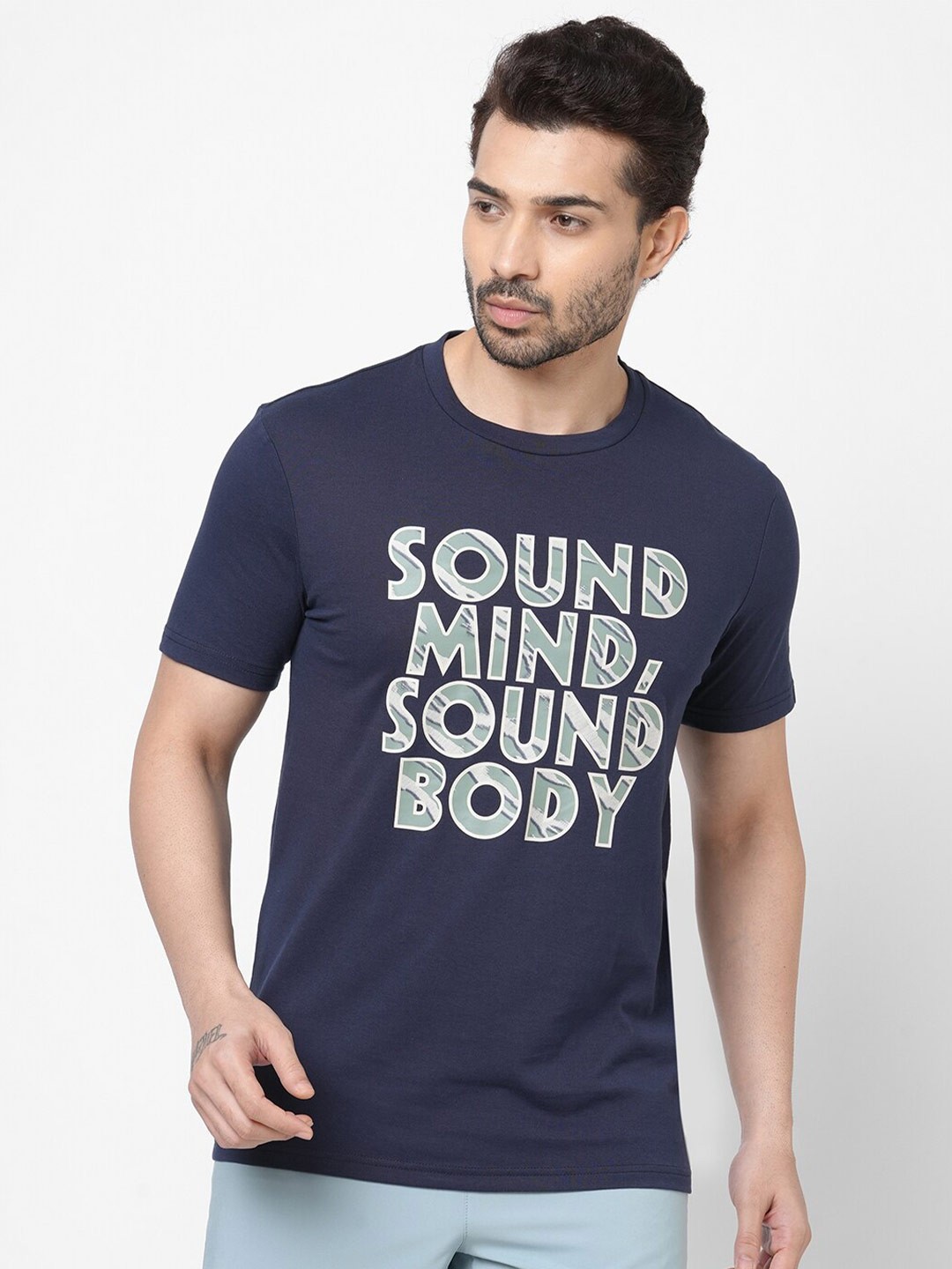 

ASICS Men Heritage Font Graphic 7 Printed Training T-shirts, Navy blue