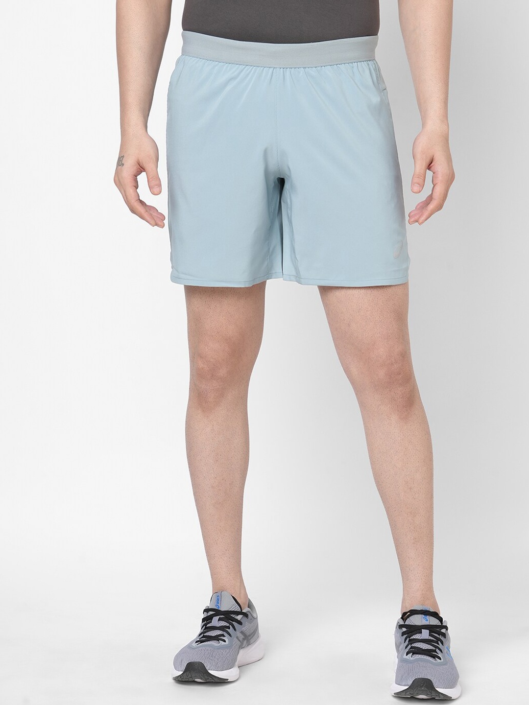 

ASICS Men Grey Road 7In Sports Running Shorts