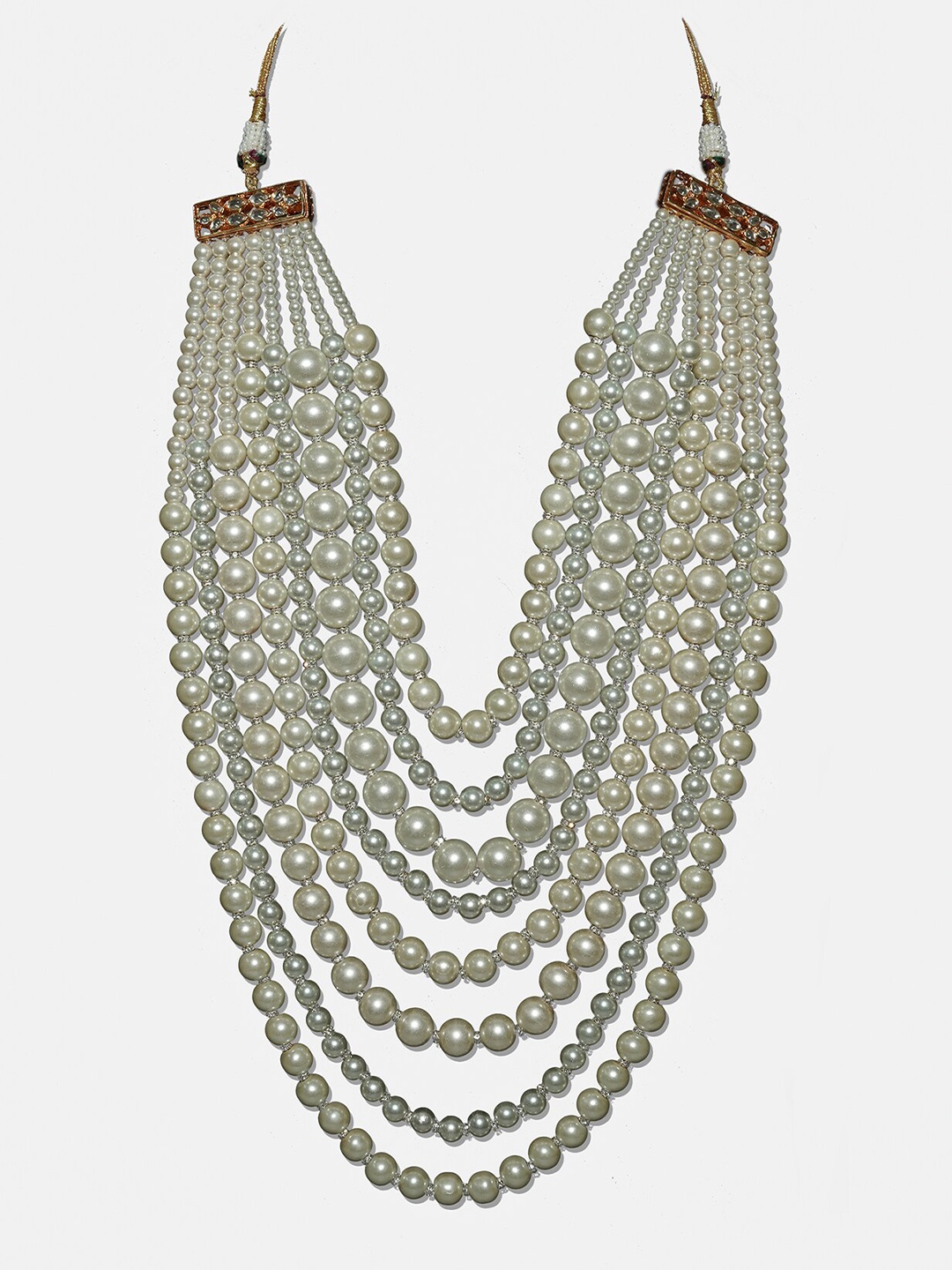 

AURAA TRENDS White & Gold-Toned Gold-Plated Necklace