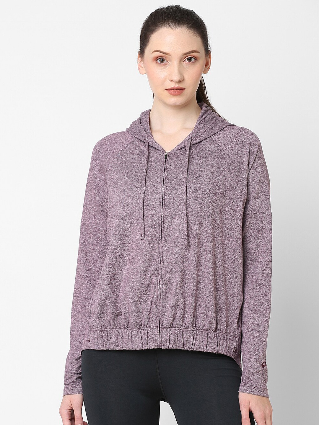 

ASICS Women Seamless SS Solid Hooded T-shirt, Lavender