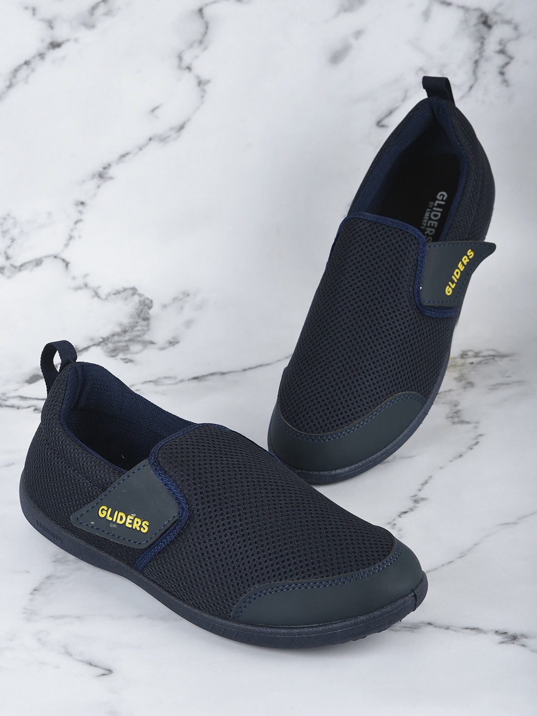 

Liberty Men Blue Woven Design Slip-On Sneakers, Navy blue