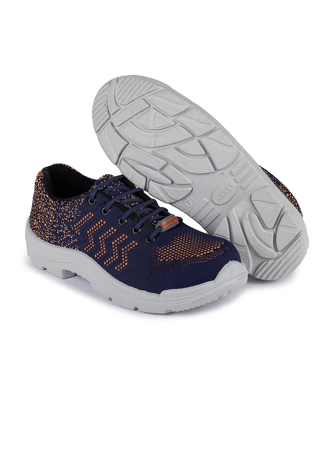 

LIBERTY Mens VIJETA-WH Solid Lace-Up Safety Shoes, Blue
