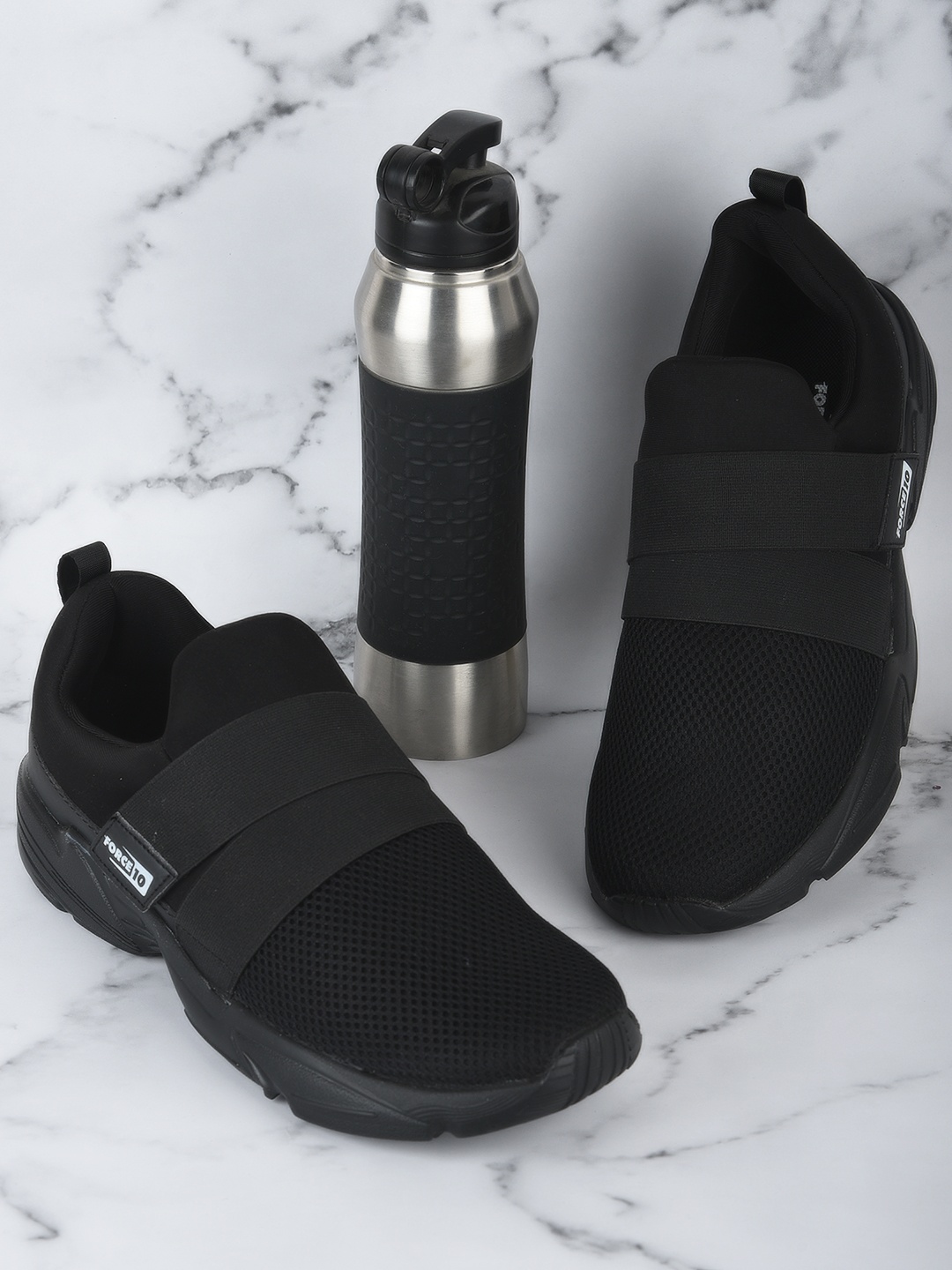 

Liberty Men Black Mesh Walking Non-Marking Shoes