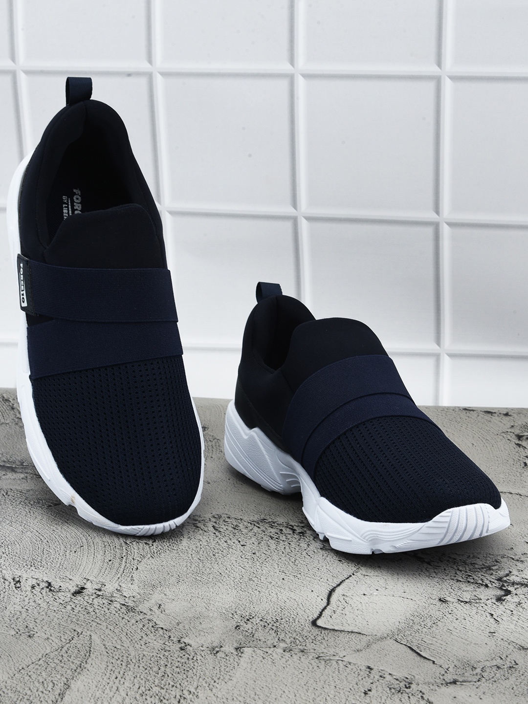 

Liberty Men Blue Mesh Walking Non-Marking Shoes