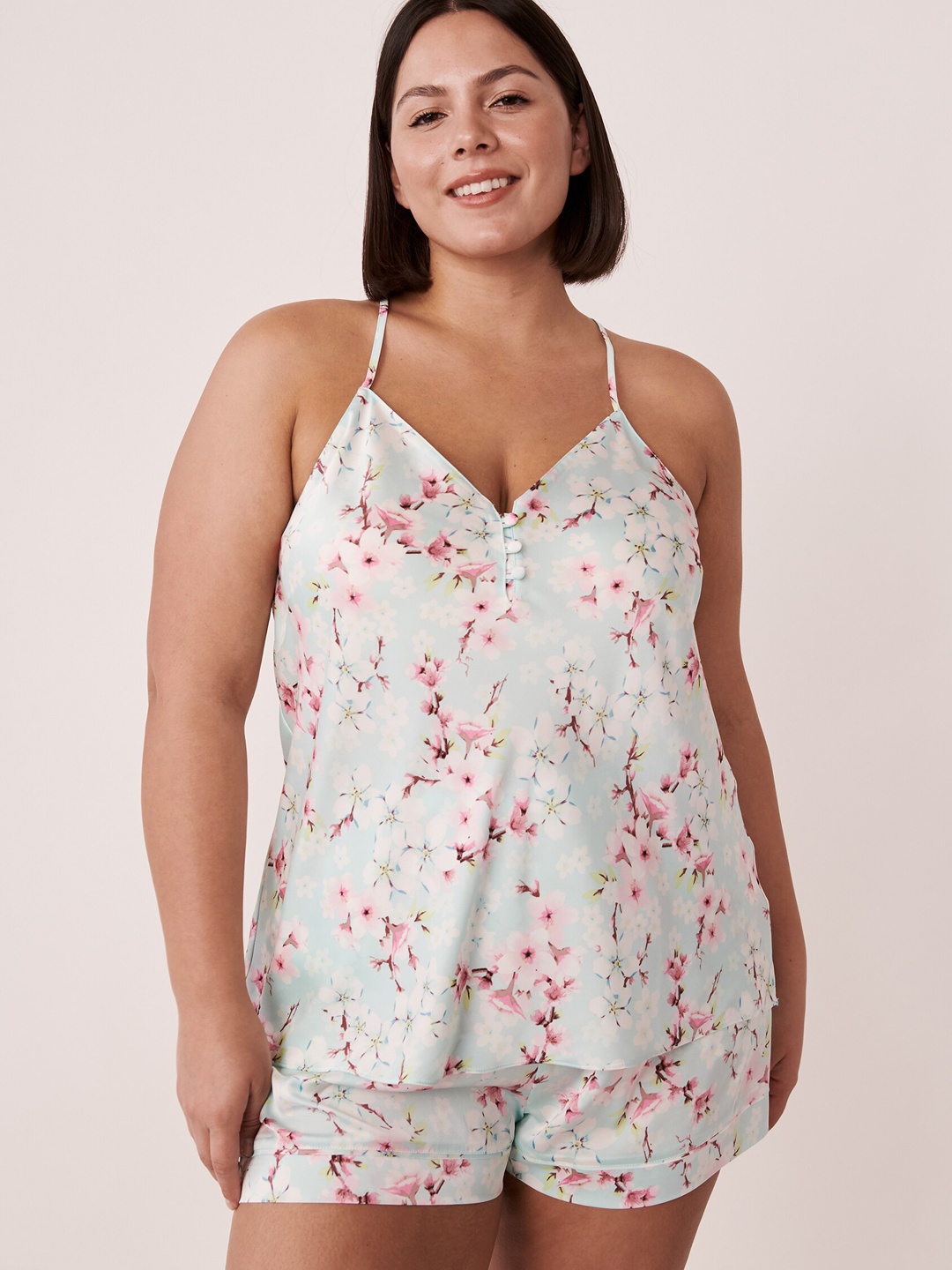 

La Vie en Rose Women Blue Printed Camisoles