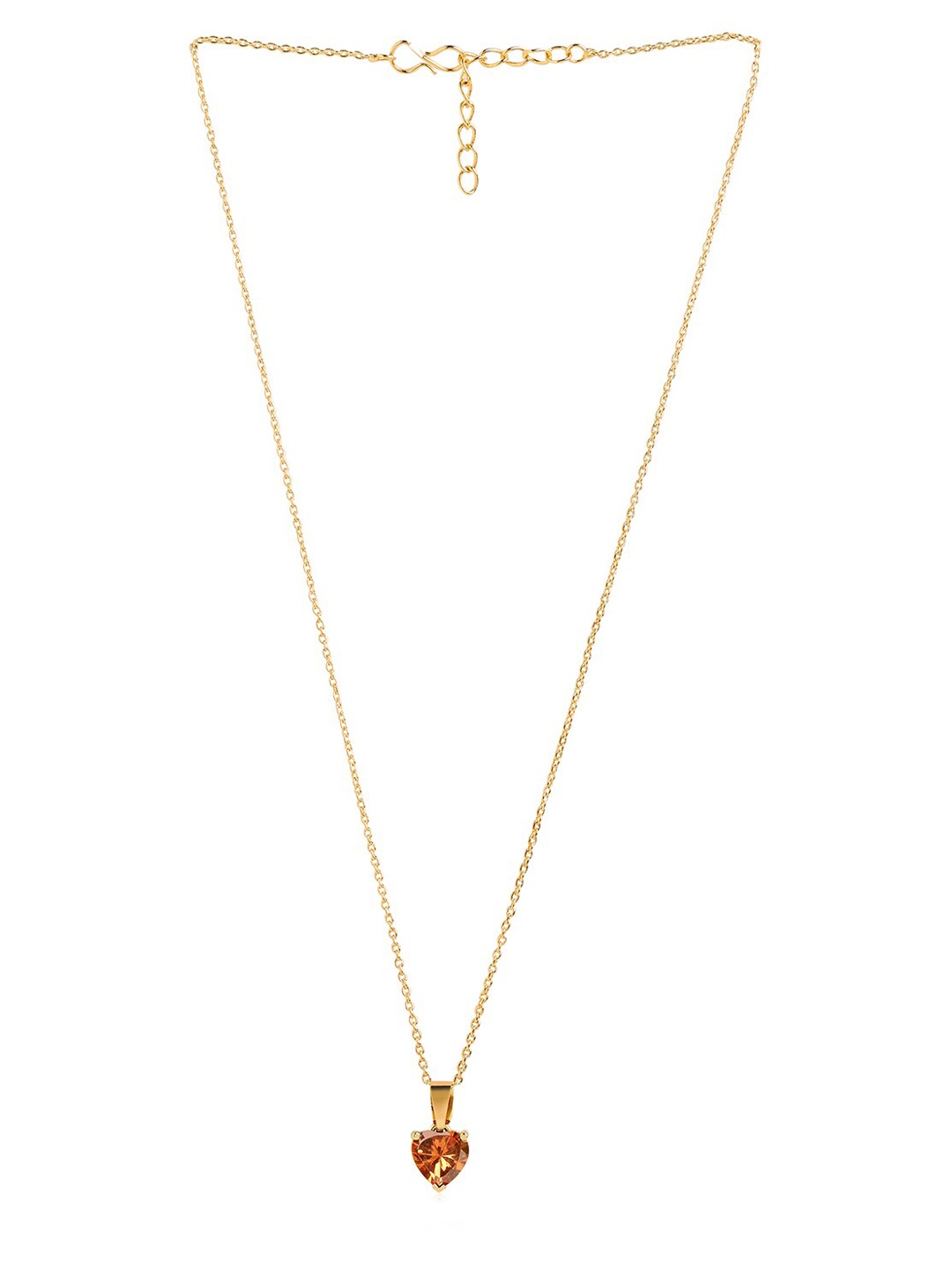 

HOT AND BOLD Gold-Toned & Champagne Brass Gold-Plated Oxidised Chain