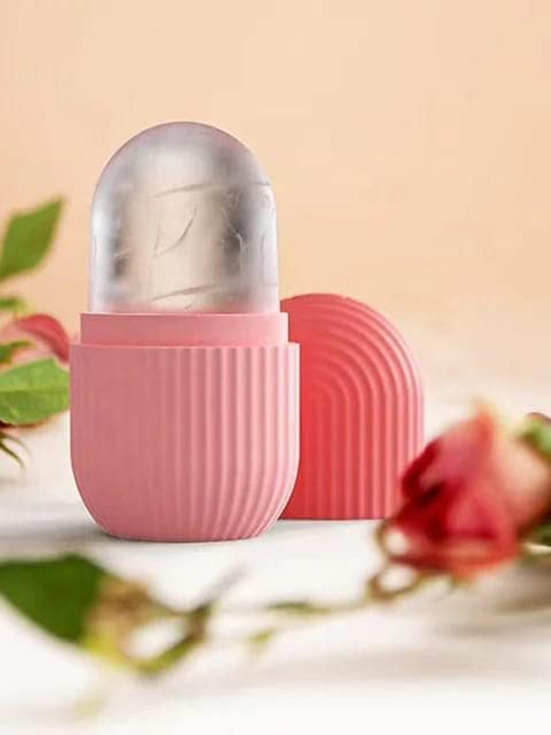 

KAZARMAA Ice Roller For De-Puffing and Face Toning Massage, Pink