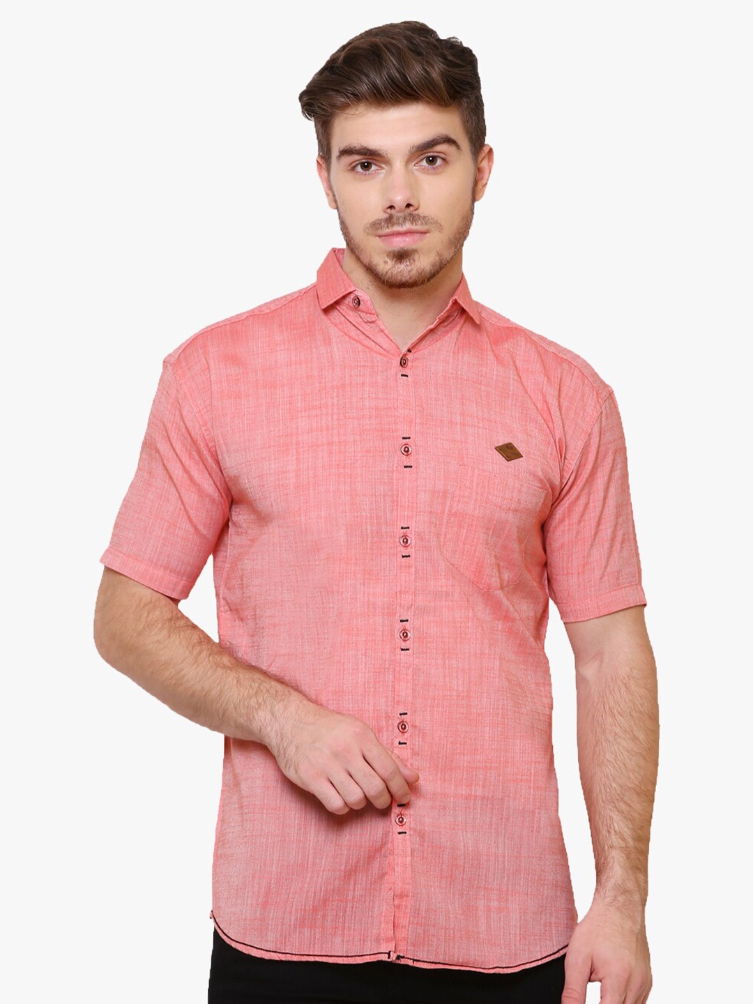 

Kuons Avenue Men Red Smart Slim Fit Casual Shirt