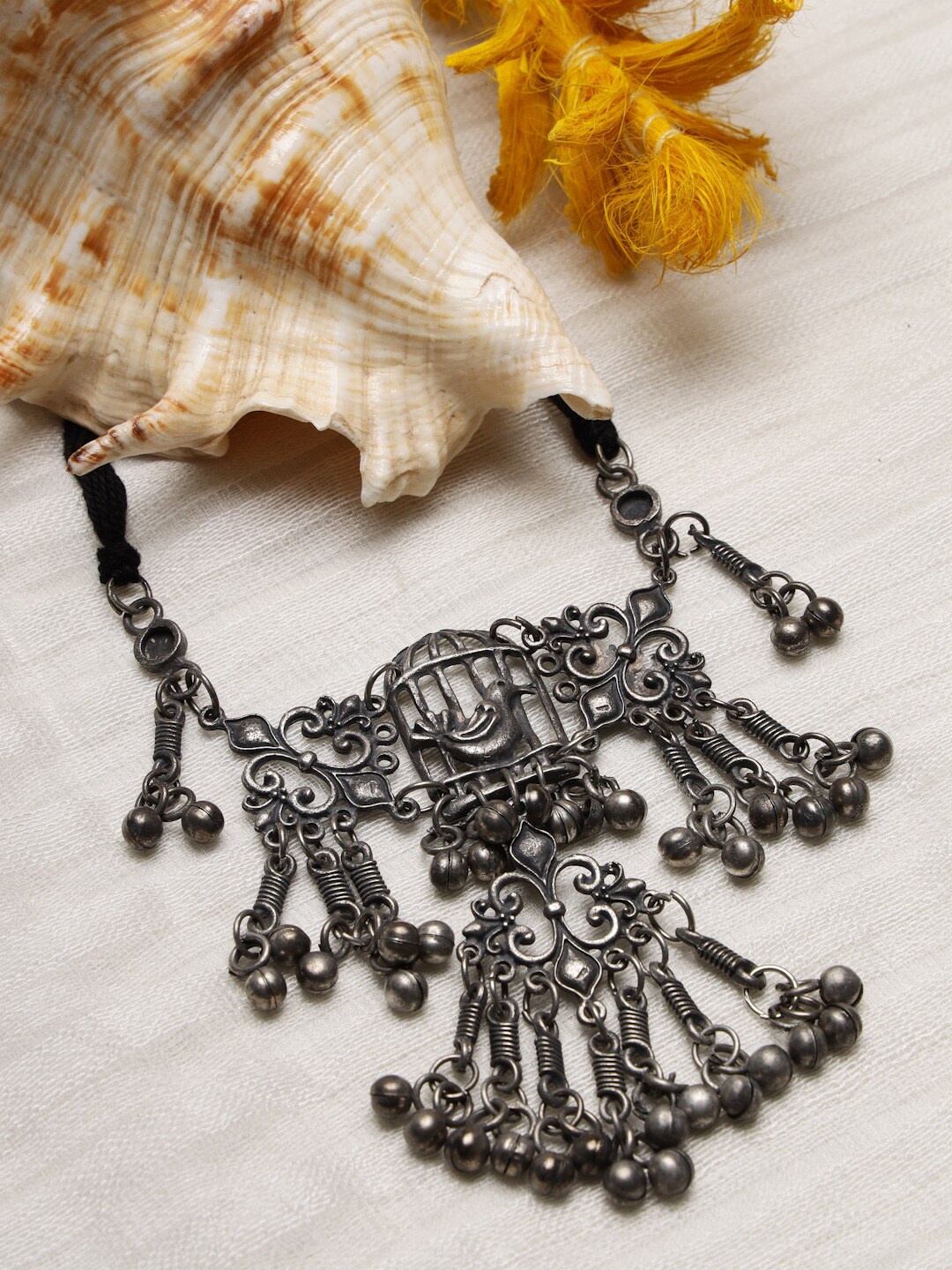 

Moedbuille Silver-Plated Brass Choker Necklace