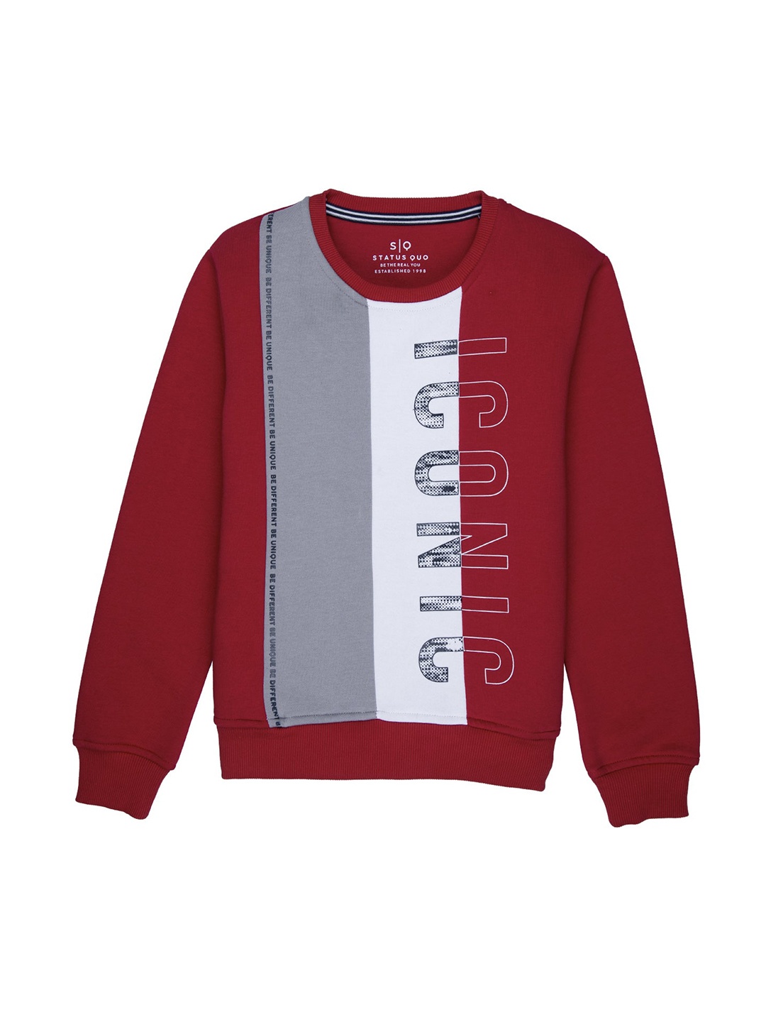 

Status Quo Boys Red & Grey Printed Sweatshirt