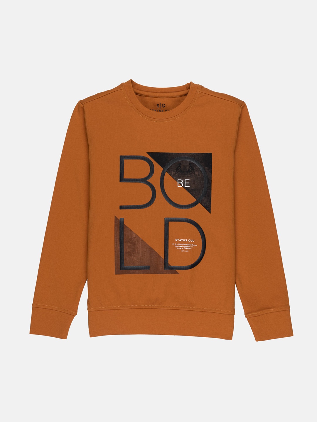 

Status Quo Boys Orange Printed Sweatshirt