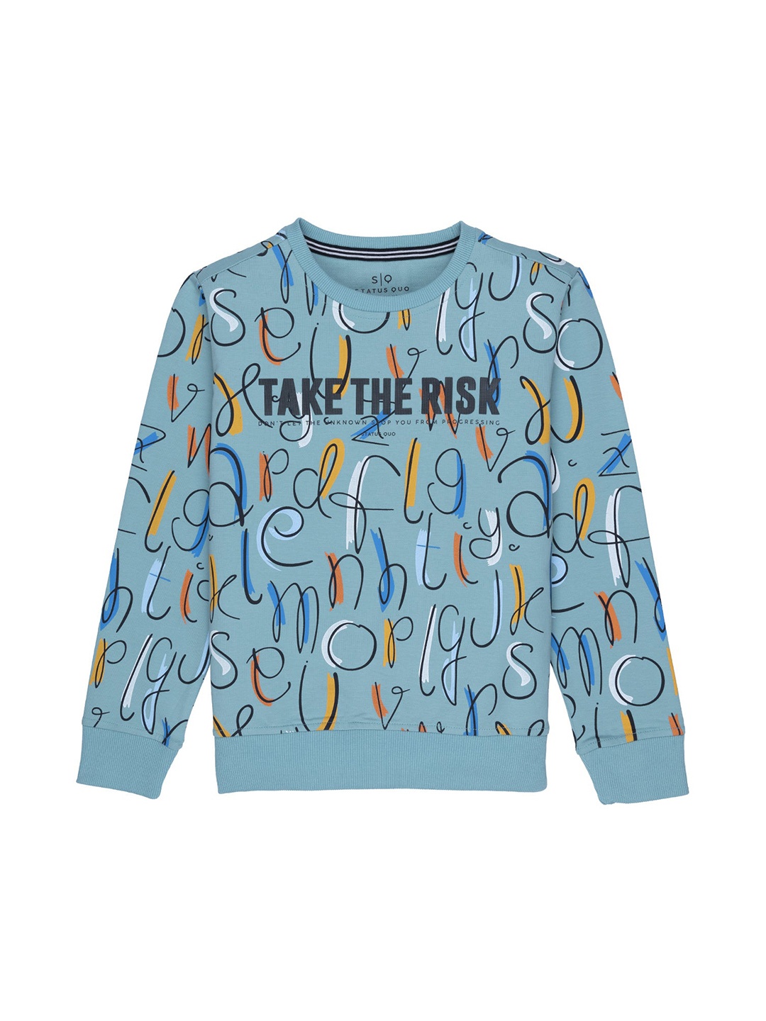 

Status Quo Boys Blue Printed Cotton Sweatshirt