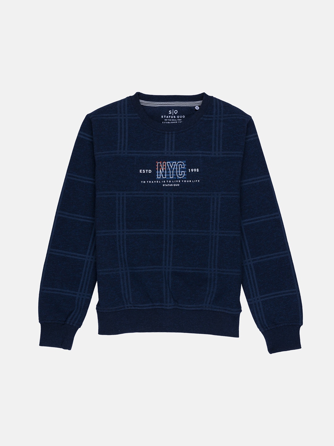 

Status Quo Boys Blue Checked Sweatshirt