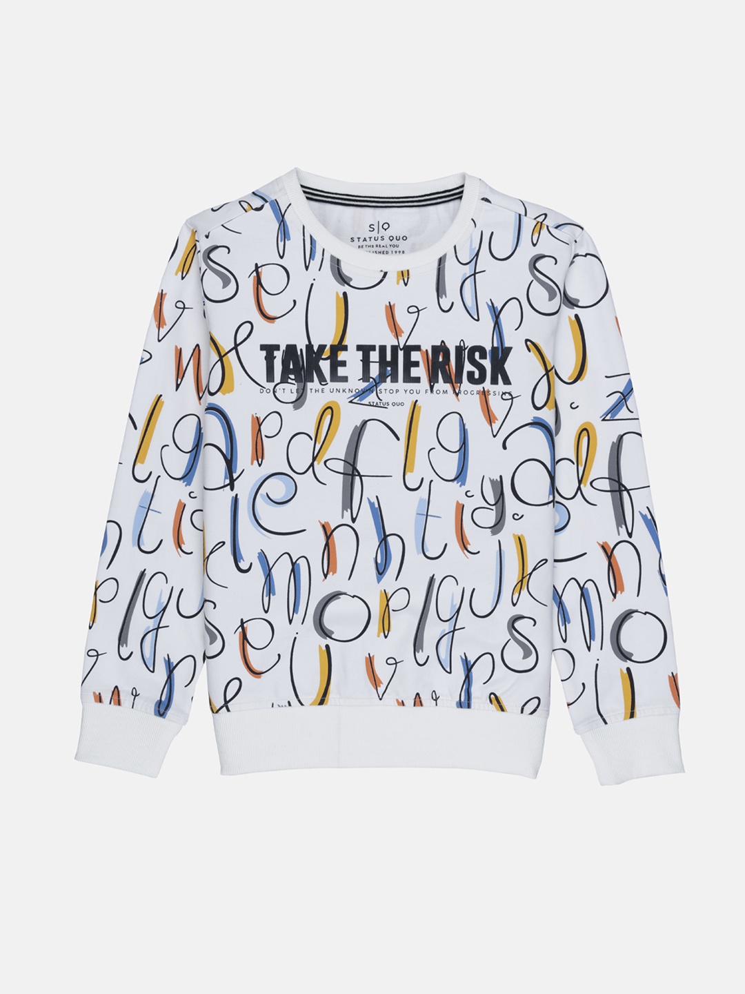 

Status Quo Boys Off White Printed Sweatshirt