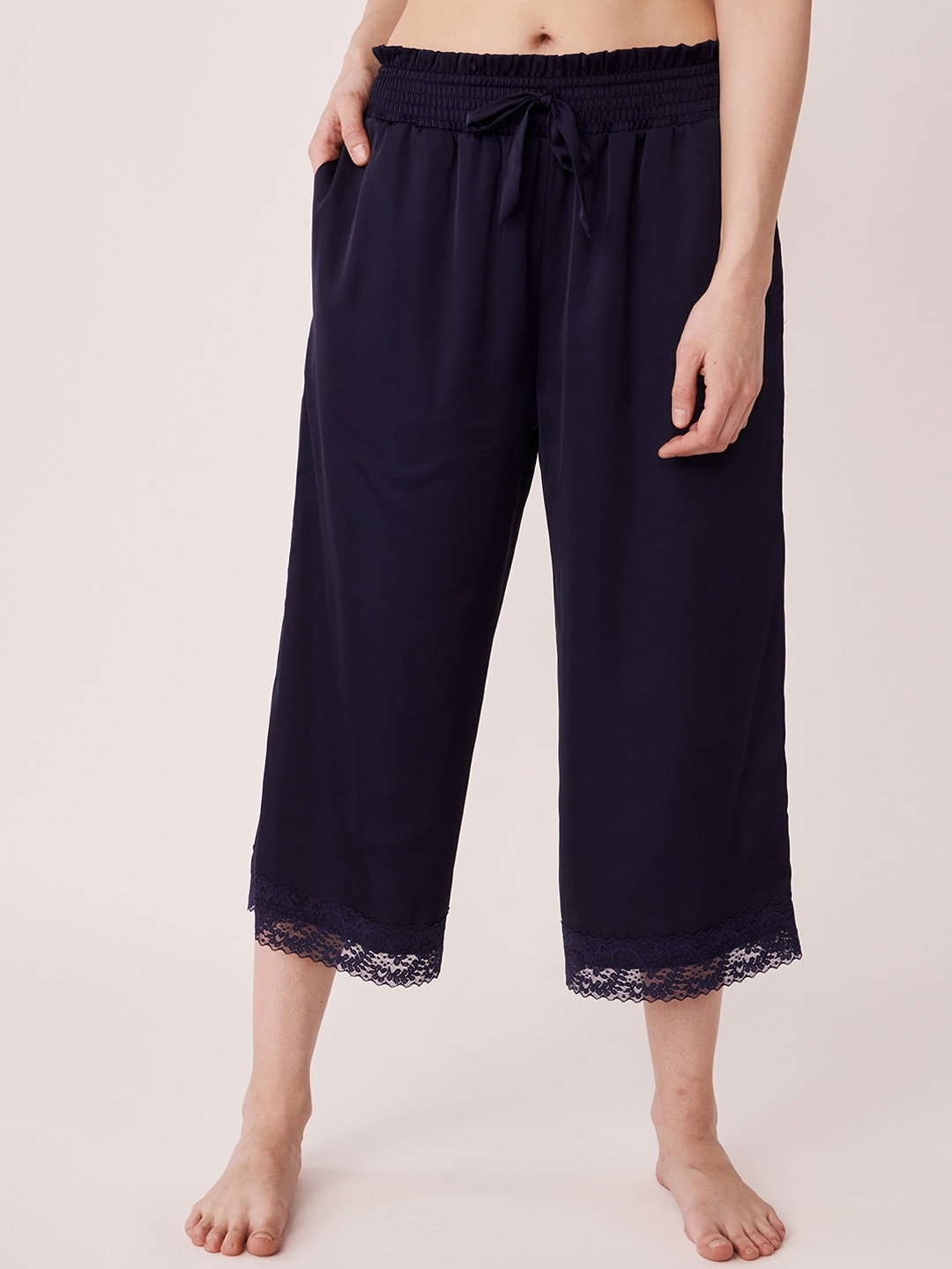 

La Vie en Rose Women Blue Solid Lounge Pants