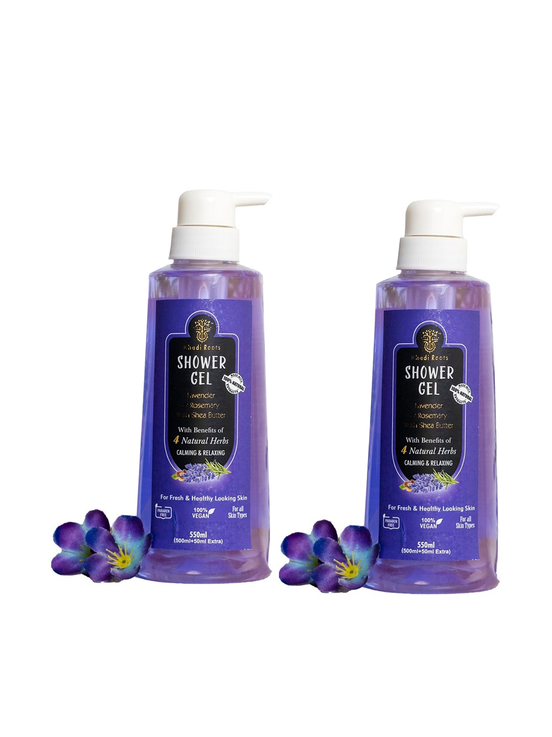 

Khadi Roots Set of 2 Lavender & Rosemary Shower Gel - 550 ml Each
