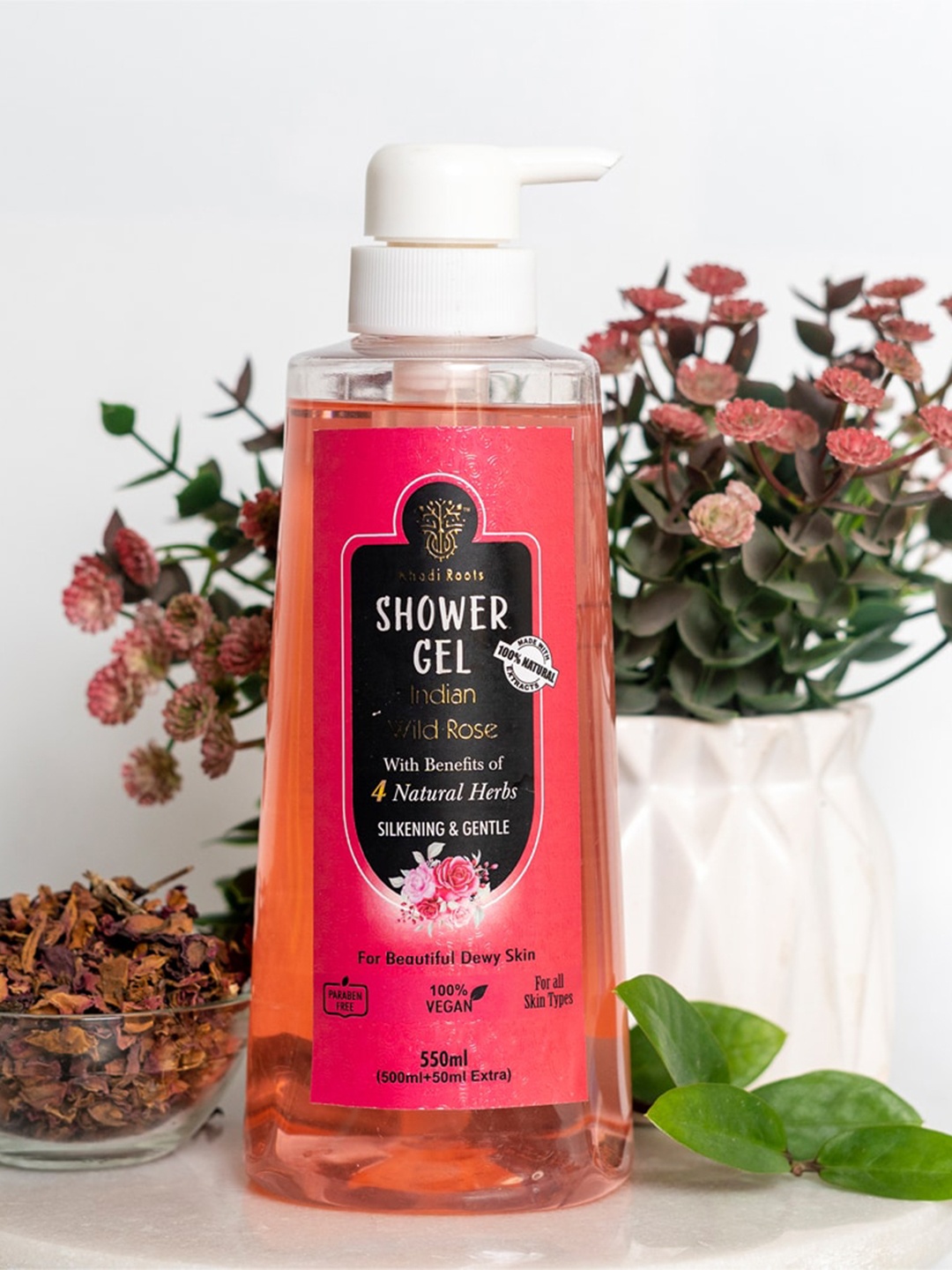 

Khadi Roots Set of Rose & Lavender Body Wash - 550 ml Each