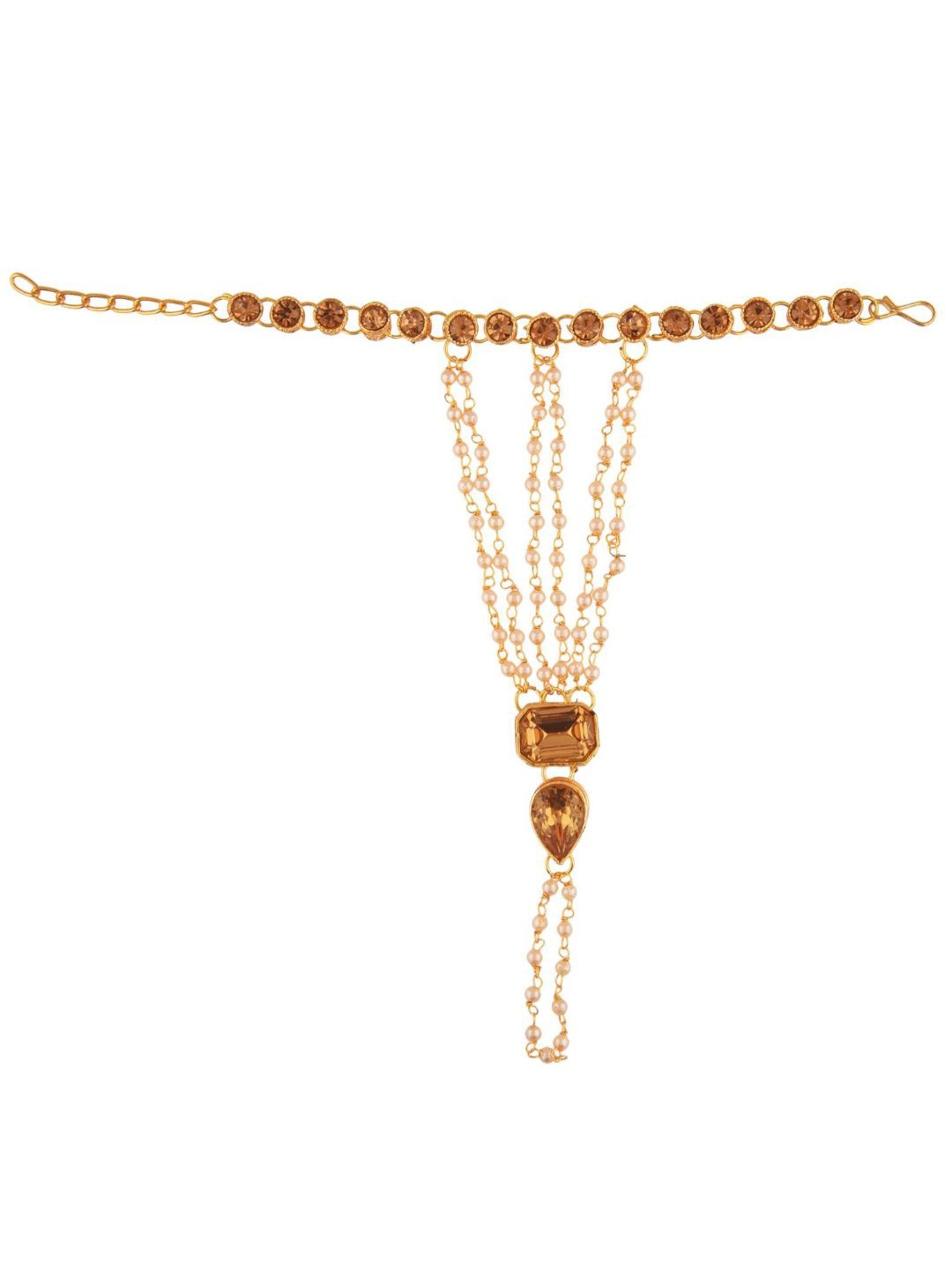 

Efulgenz Women White & Gold-Plated Charm Bracelet