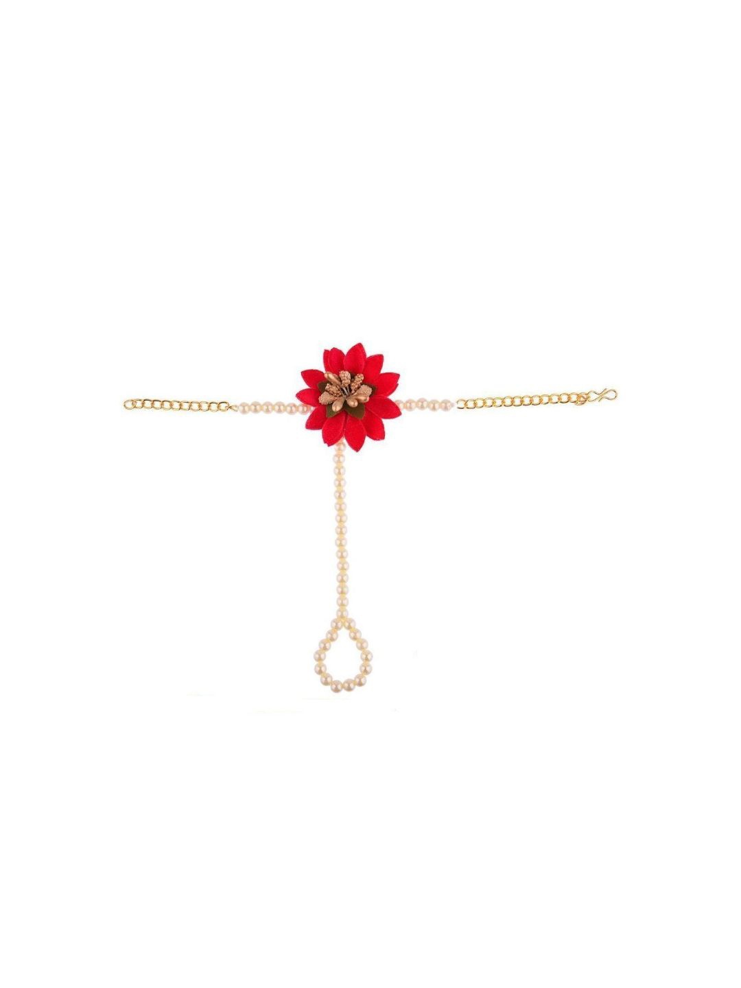 

Efulgenz Women Gold-Toned & Red Antique Gold-Plated Charm Bracelet