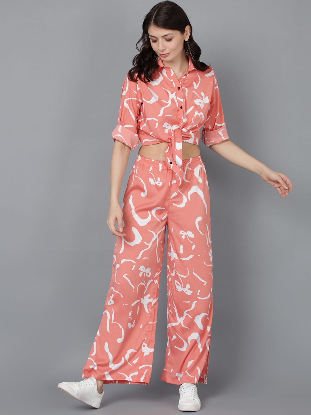 

Fashfun Women Pink Printed Co-Ords