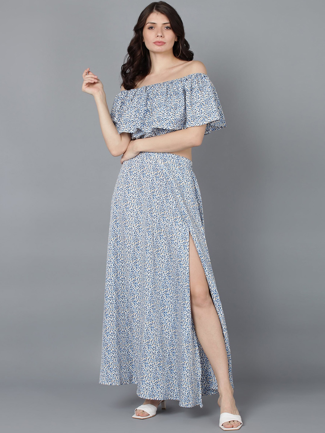 

Fashfun Women Blue Printed Co-Ords