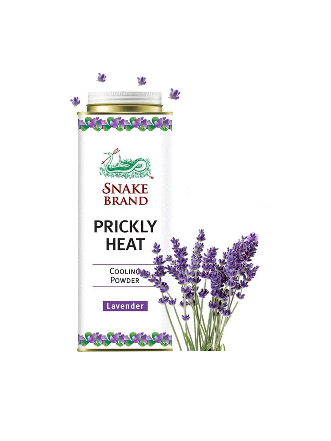 

SNAKE BRAND French Lavender Relaxing Prickly Heat Cooling Powder - 280 g, White