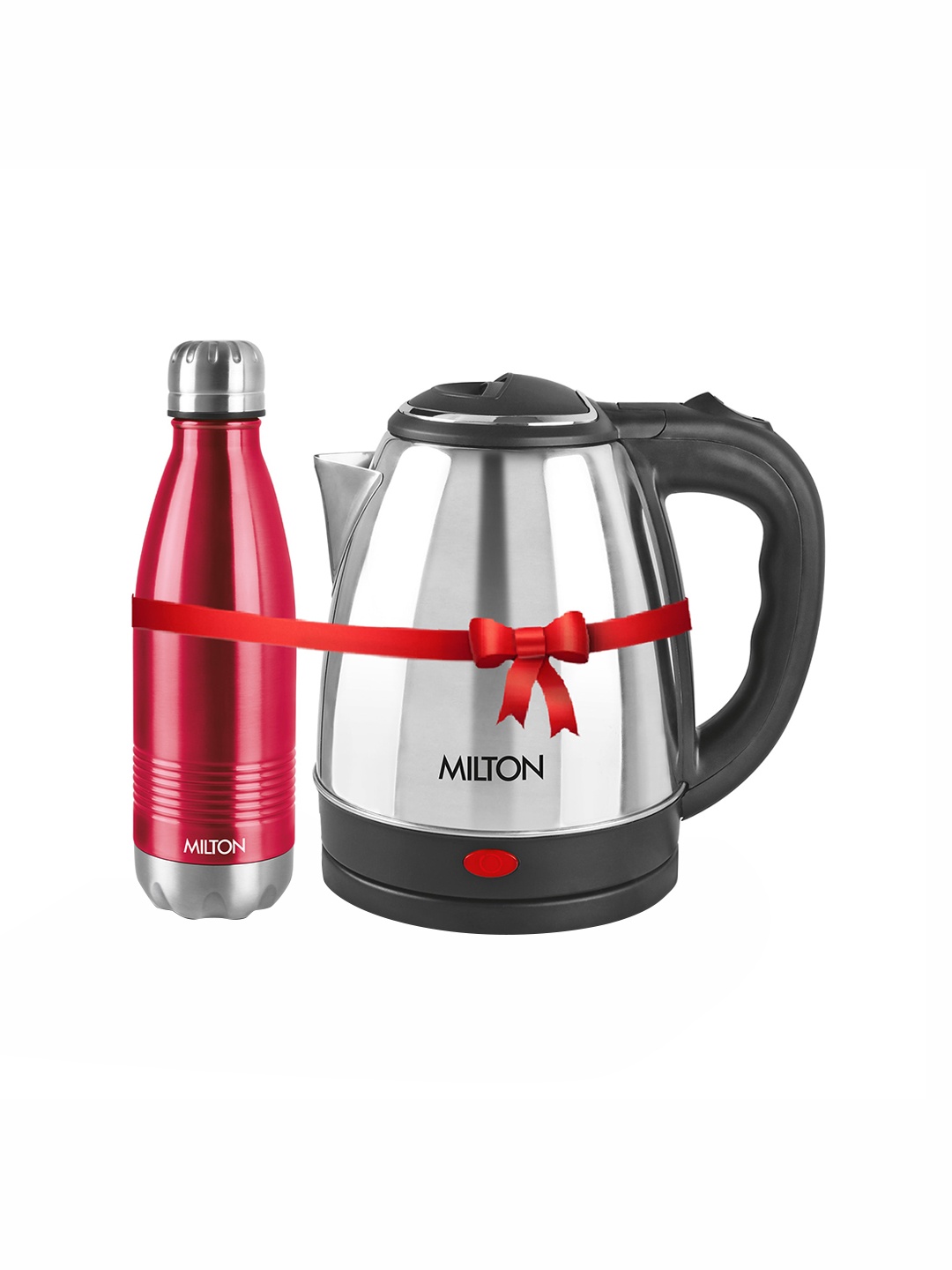 

Milton Pack Of 2 Kettle 1.2 Litres Silver and Duo Dlx 500 Thermosteel 500 ml Maroon