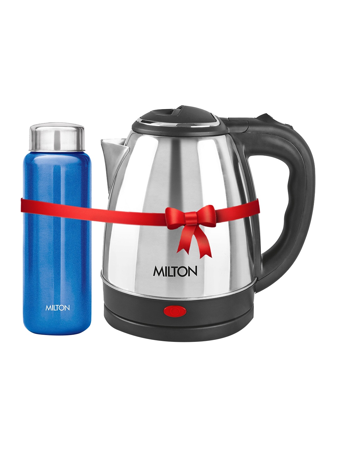 

Milton Silver Go Electro Kettle 1.5 L & Blue Aqua 750 Steel Bottle 750 ml