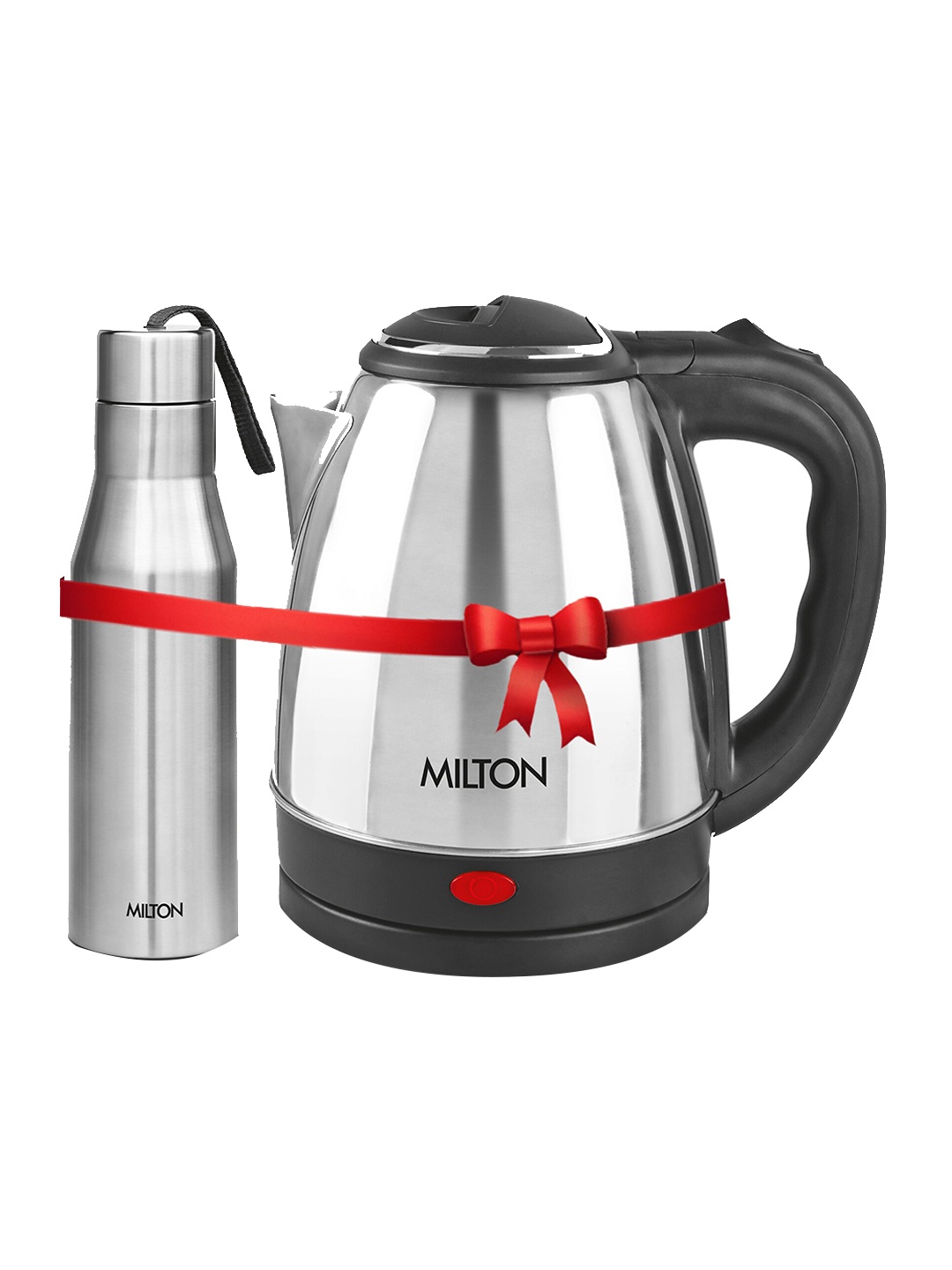 

Milton Silver Combo Go Electro Kettle 1.2 Ltr & Super 750 Steel Bottle 650 ml