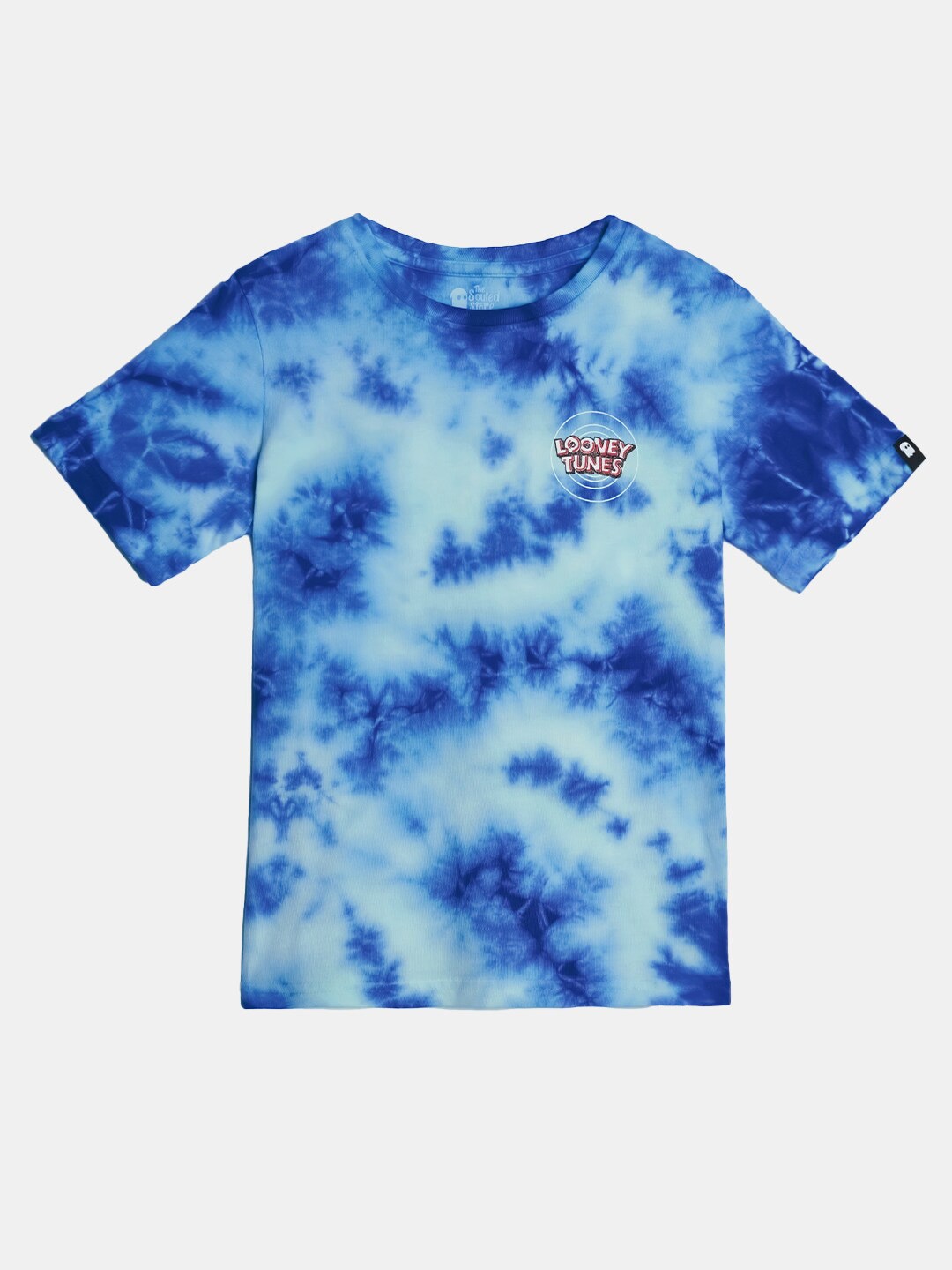 

The Souled Store Boys Blue Tie and Dye Cotton T-shirt
