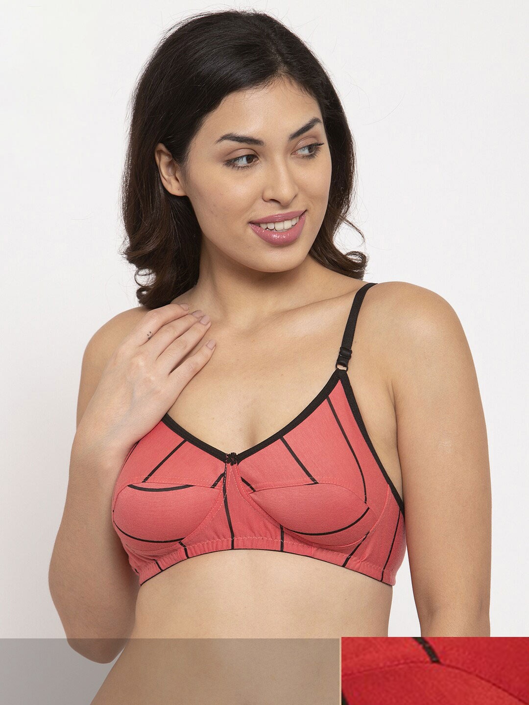 

Innocence Pack Of 2 Non Wired Full Coverage Non Padded Everyday Bra, Coral