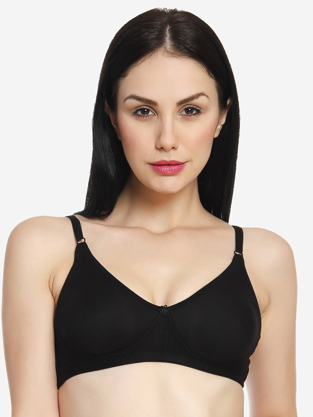 

Innocence Black Non Wired Non Padded Full Coverage Seamless Cotton Bra