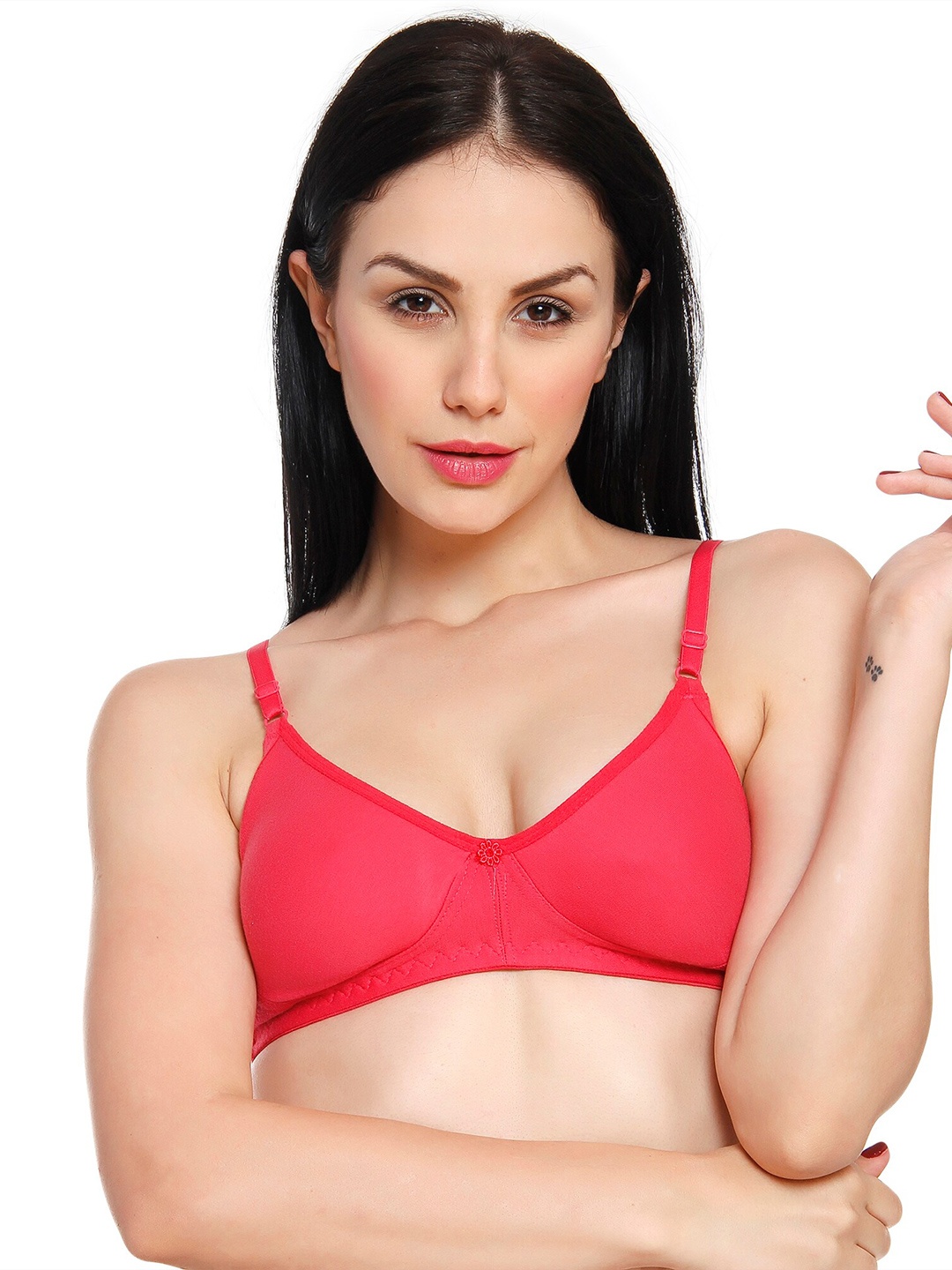 

Innocence Women Coral Non Padded Non Wired Cotton Bra