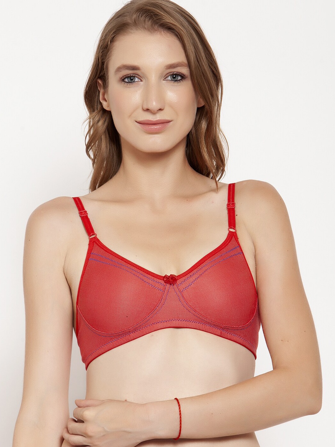 

Innocence Red Full Coverage Cotton Bra
