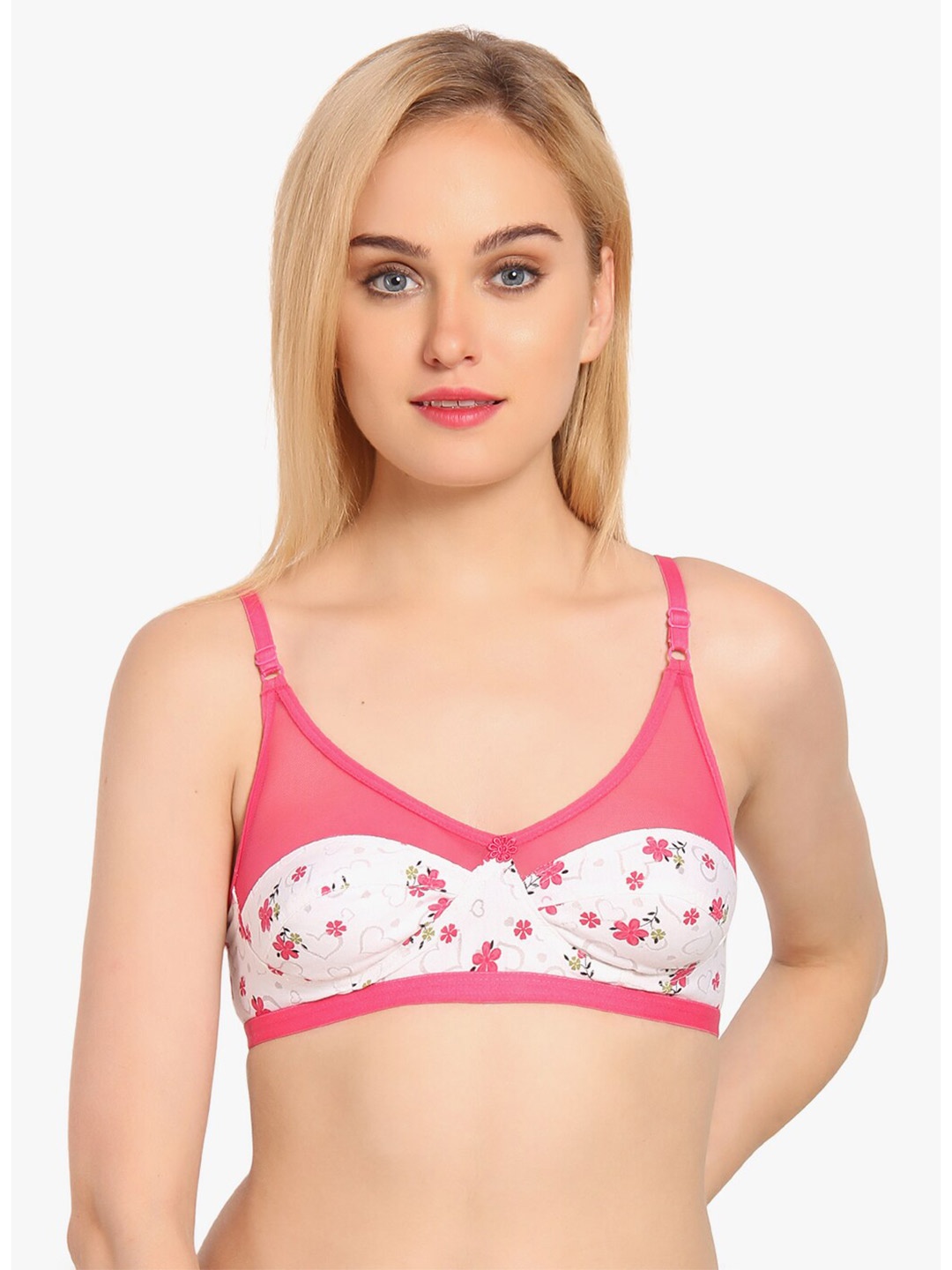 

Innocence Pink & White Floral Everday Bra BBAPLIN47832_32B_0-