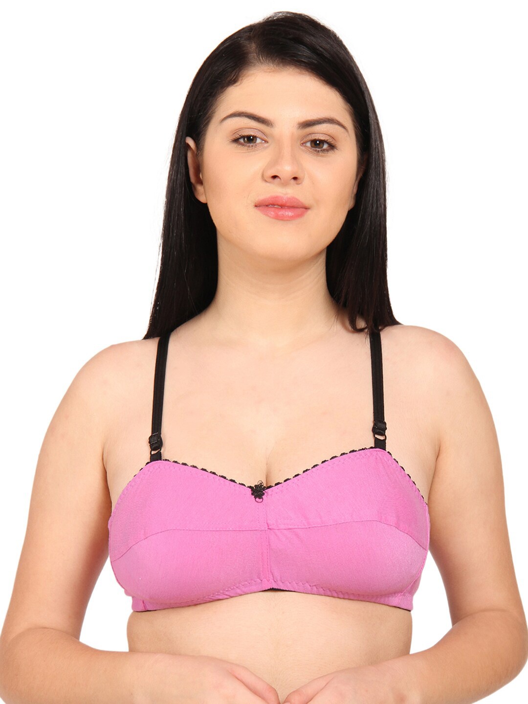 

Innocence Purple & Black Non Padded Bra BBAPLIN90019_28B_0