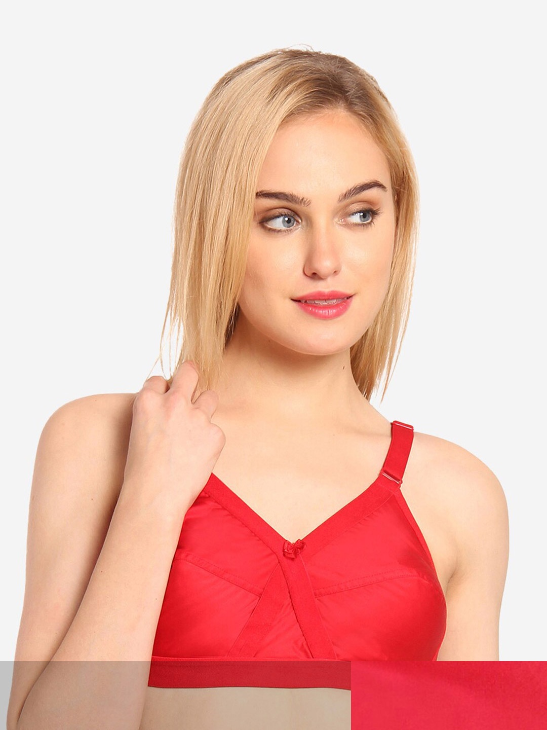 

Innocence Women Pack of 2 Red & Fuchsia Non Padded Bra